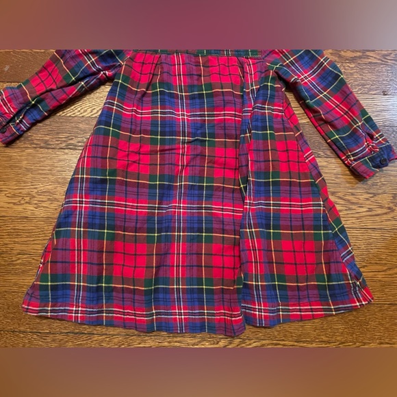 GAP Red Plaid Collared Button Down Dress Size 4 - Picture 7 of 9